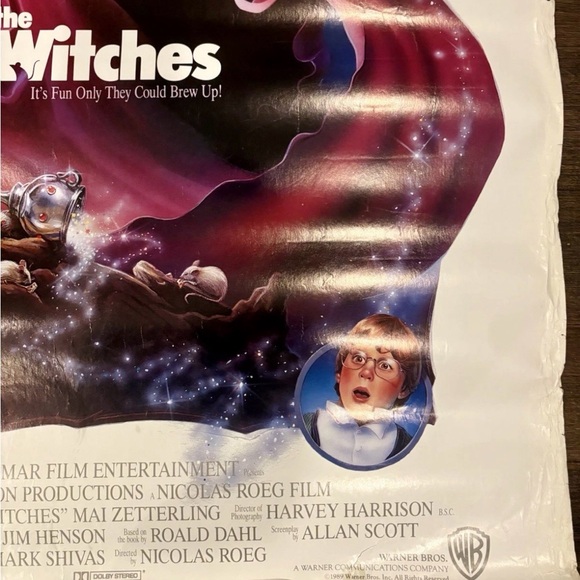 THE WITCHES (1990) ORIGINAL MOVIE POSTER  -  ROLLED 41  x 29 One Sheet Vintage - Picture 5 of 6